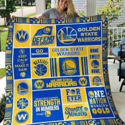 Golden State Warriors Quilt Blanket Th2506