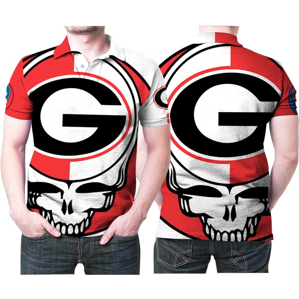 Grateful Dead Georgia Bulldogs Bolt Skull 3d Printed Gift For Grateful Dead Georgia Bulldogs Fan Polo Shirt All Over Print Shirt 3d T-shirt