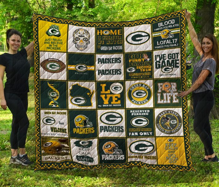 Green Bay Packers Double Sided No Sew Fleece Blanket Kit