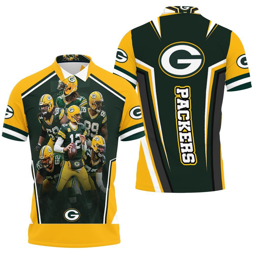 Green Bay Packers Logo Nfc North Division Champions 2021 Super Bowl Polo Shirt All Over Print Shirt 3d T-shirt