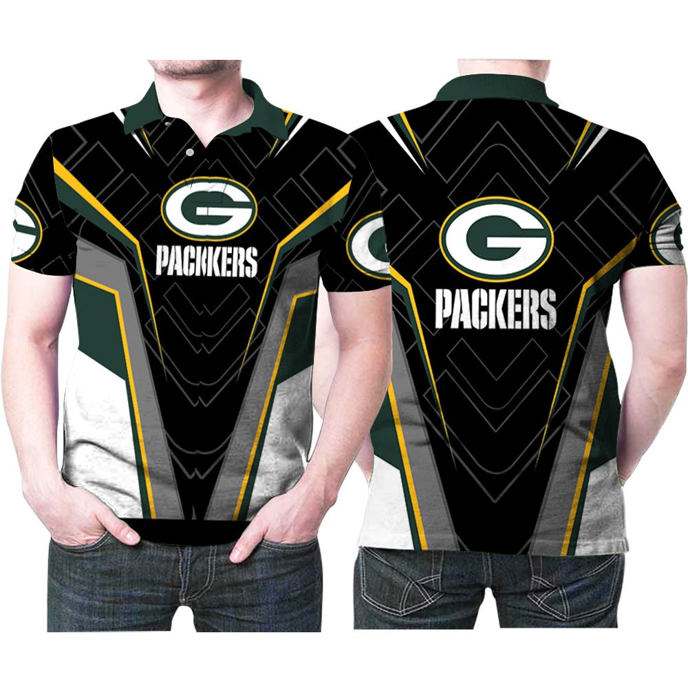 Green Bay Packers Nfl Logo All Over 3d Designed For Green Bay Packers Fans Polo Shirt All Over Print Shirt 3d T-shirt