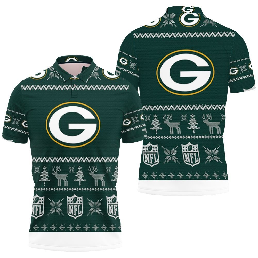 Green Bay Packers Ugly Sweatshirt Christmas 3d Polo Shirt All Over Print Shirt 3d T-shirt