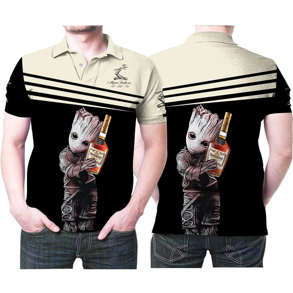Groot Loves Hennesy Wine Brand Logo Company Gift For Hennesy Brand Fans Hennesy Brand Lovers Polo Shirt All Over Print Shirt 3d T-shirt