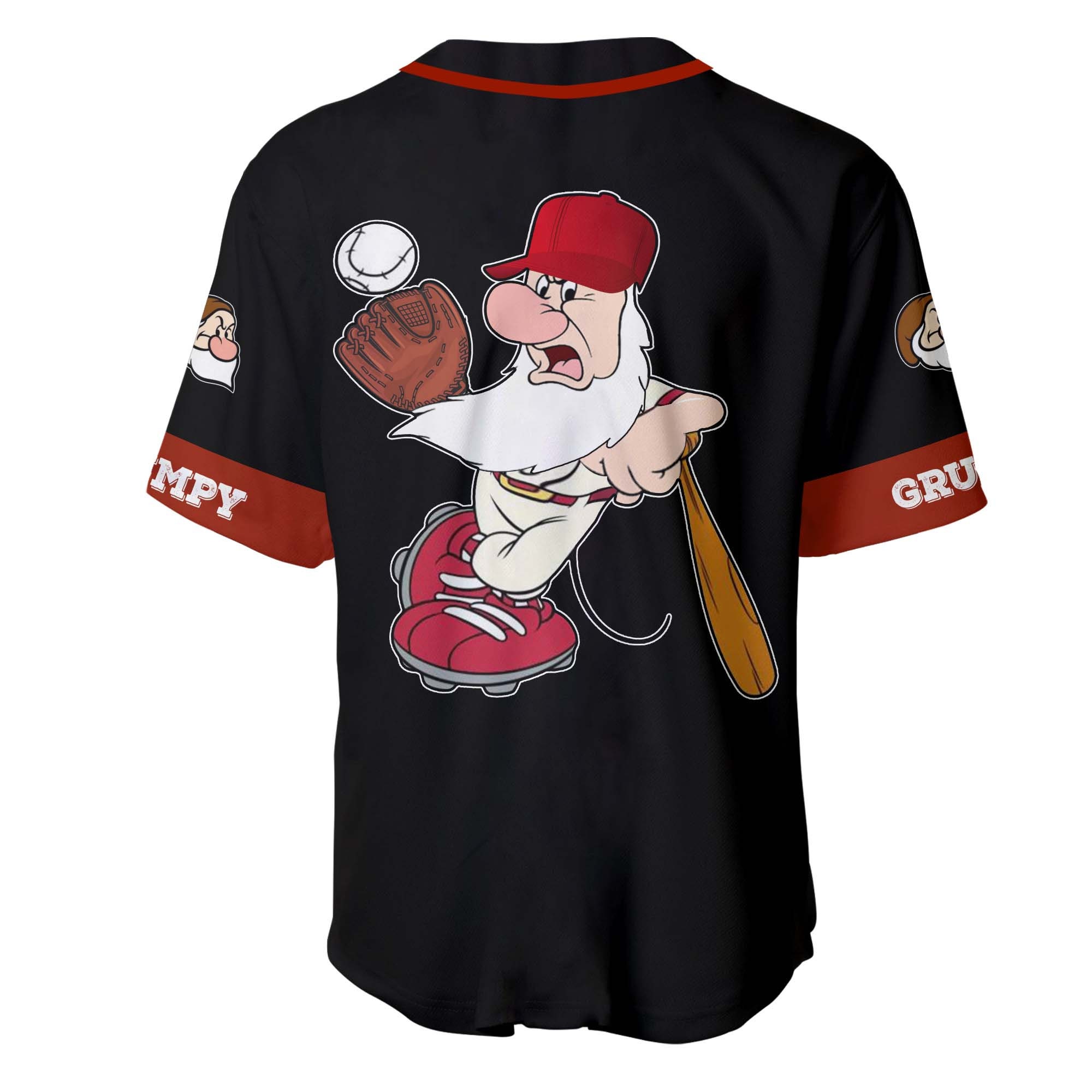 Grumpy Dwarf Disney Cartoon Custom Baseball Jerseys For Men And Women