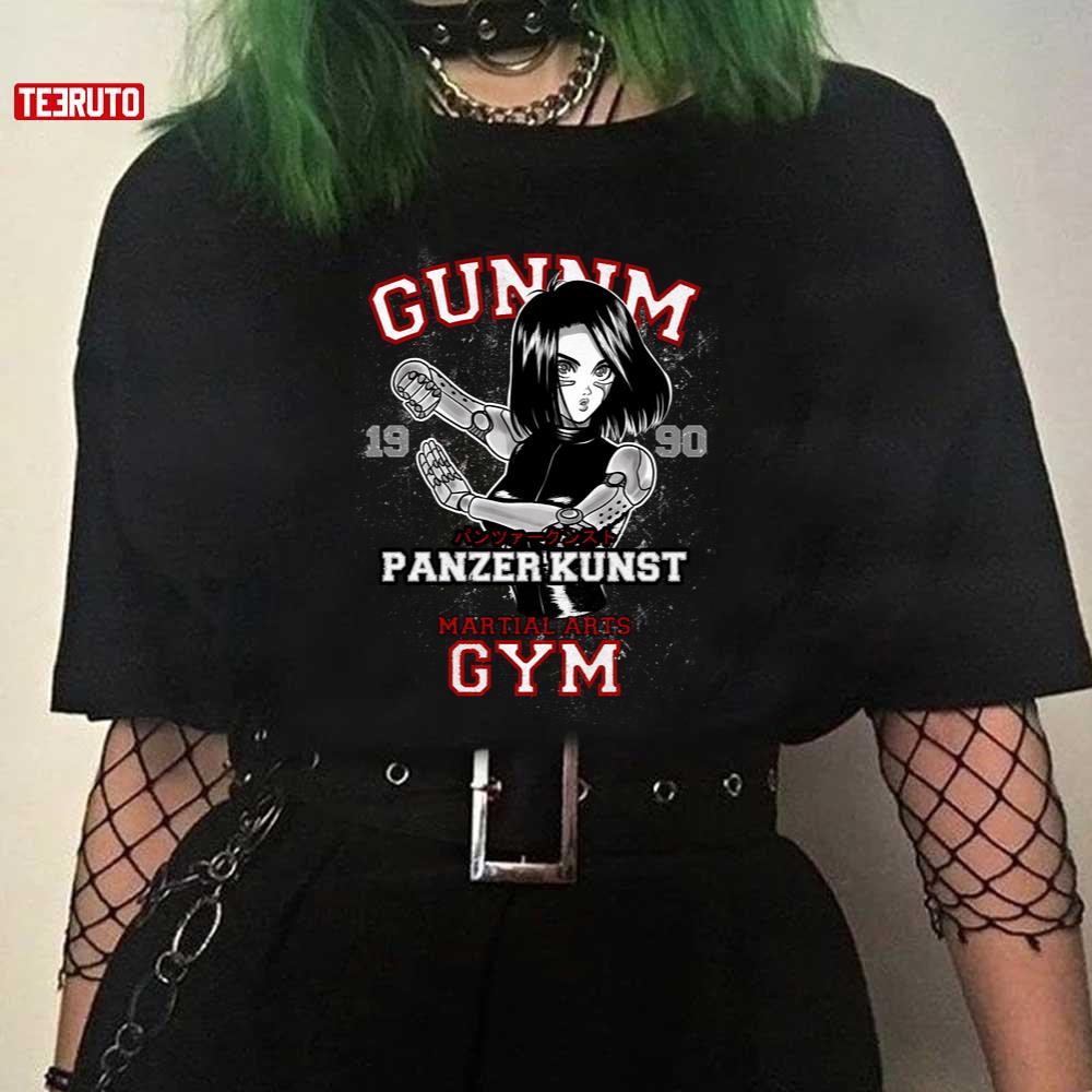 Gunnm Gym Panzer Kunst EST 1990 Martial Arts Alita Manga Battle Angel Unisex T-Shirt