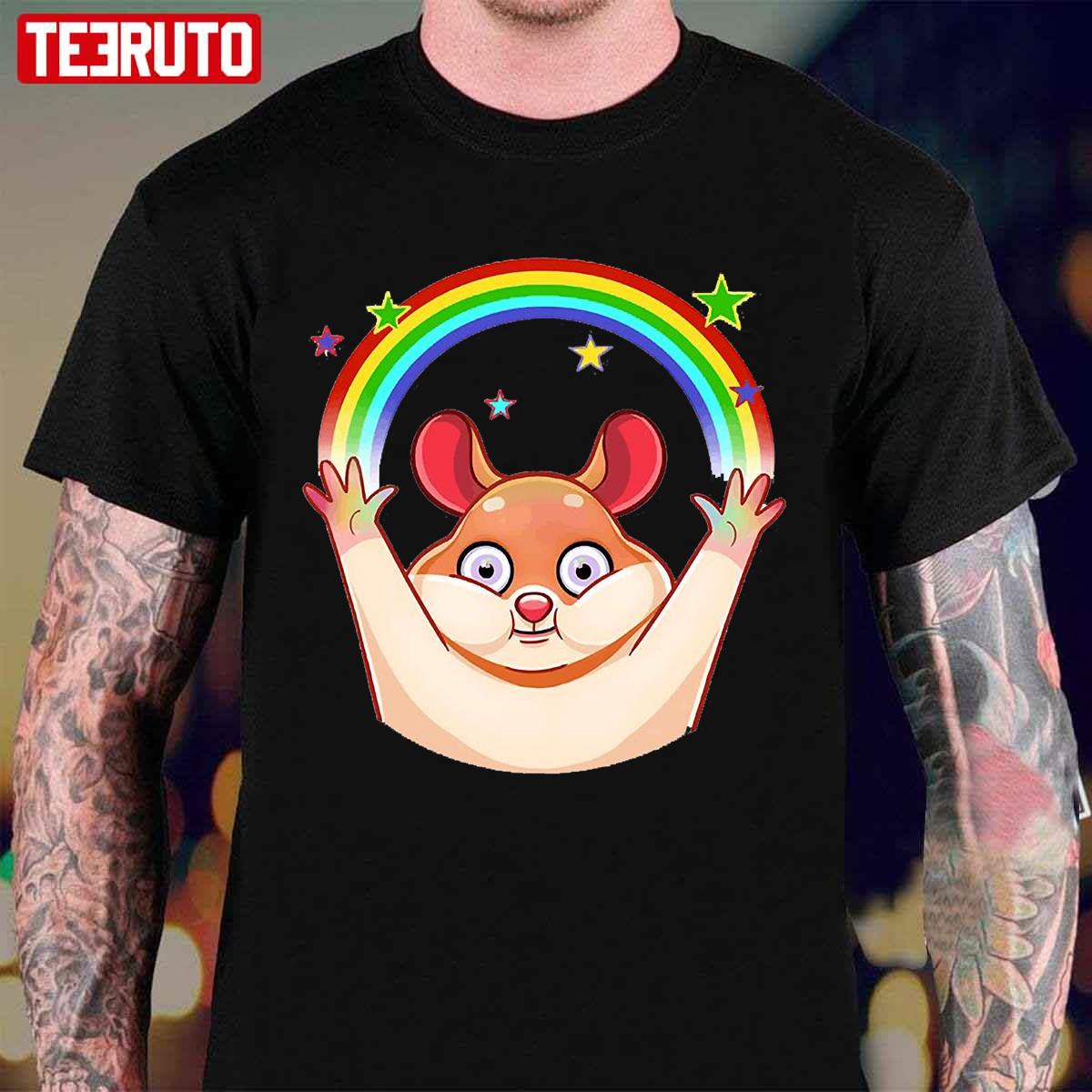 Hamster Lovers Rainbow Unisex T-Shirt