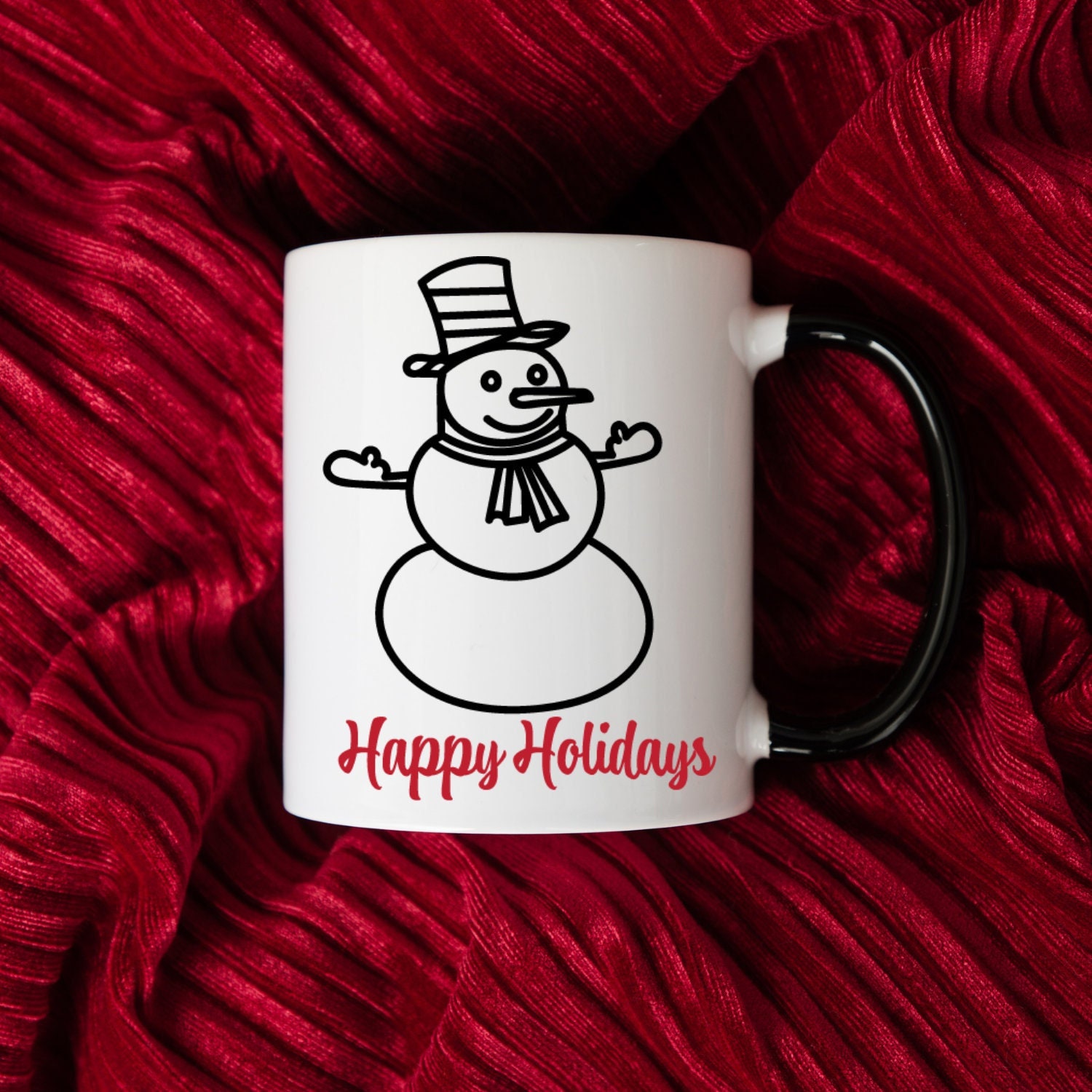 Happy Holidays Snowman With Color Inside Snowman Christmas Christmas Happy Holidays