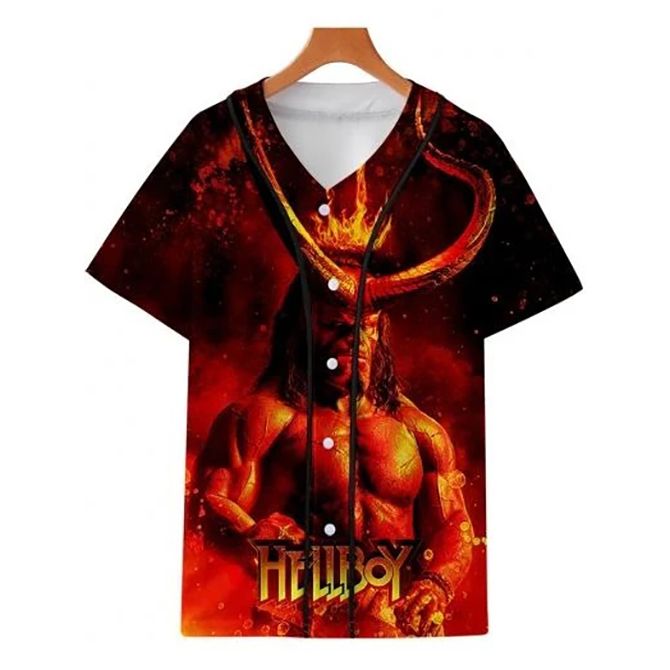 Hellboy New Trendy Cool 3 Gift For Lover Baseball Jersey