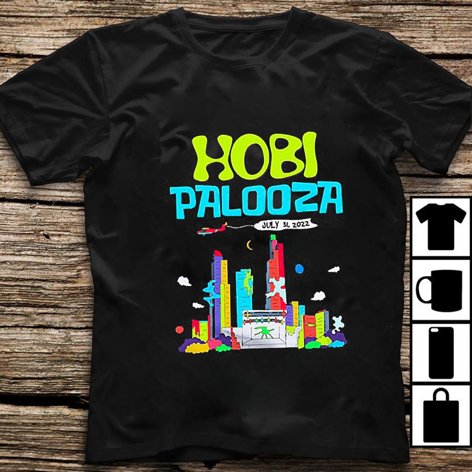 濃いピンク系統 Lollapalooza 2022 j-hope Tシャツ(BLACK) - 通販