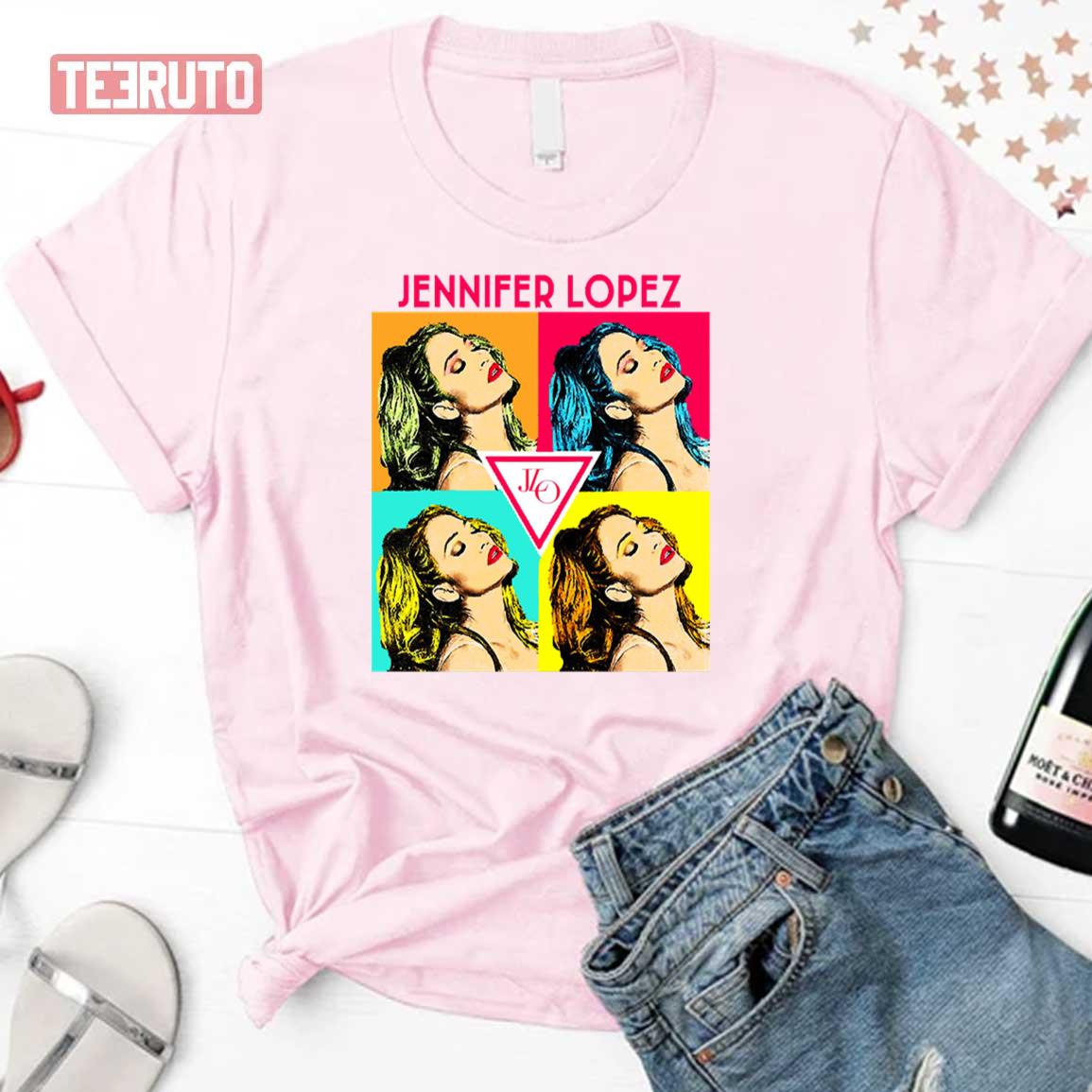 Jennifer Lopez Pop Art Retro Unisex T-Shirt