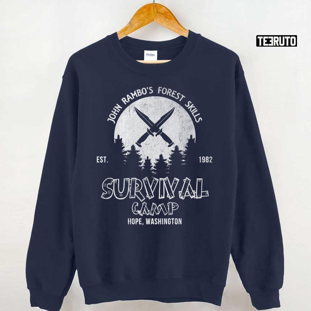 John Rambo Forest Skills Survival Camp First Blood Unisex T-Shirt
