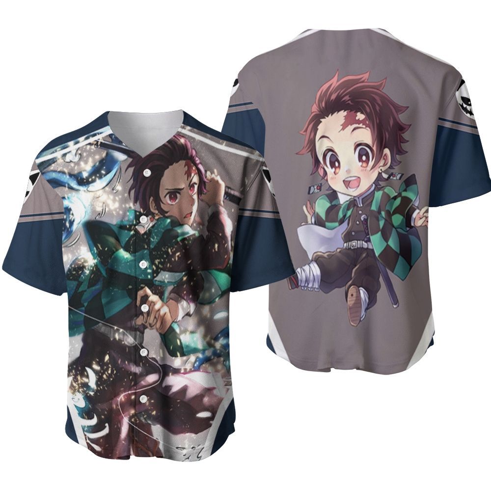 Kamado Tanjiro Kimetsu On Yaiba Fighting 2435 Gift For Lover Baseball Jersey