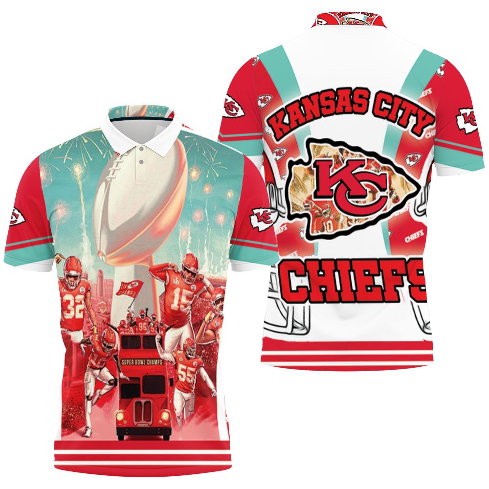 Kansas City Chiefs Champions Super Bowl Afc West Division 2021 Polo Shirt All Over Print Shirt 3d T-shirt