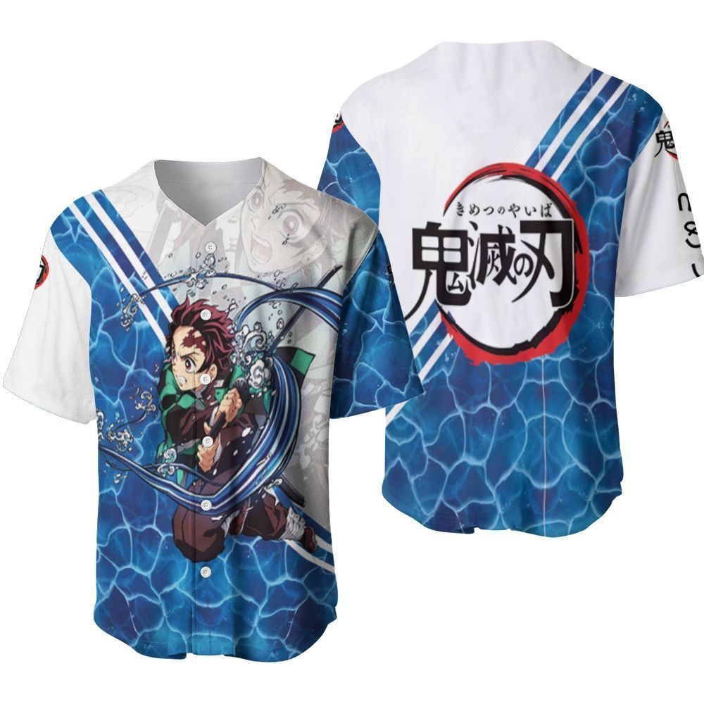 Kimetsu No Yaiba Anime Kamado Tanjiro 123 Gift For Lover Baseball Jersey