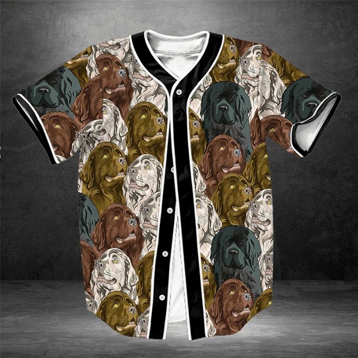 Lovely Newfoundland Dog 12345 Gift For Lover Baseball Jersey