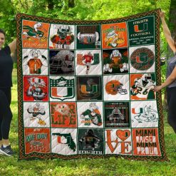 Miami Hurricanes Quilt Blanket LC18