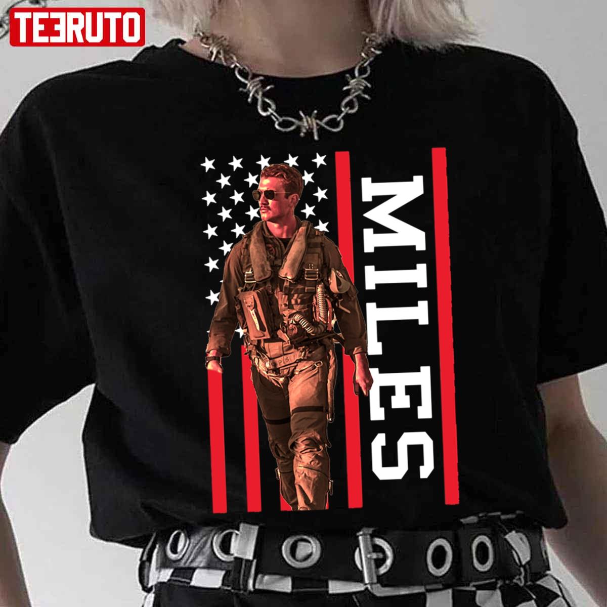 Miles Teller USA Flag Top Gun 2022 Unisex T-Shirt