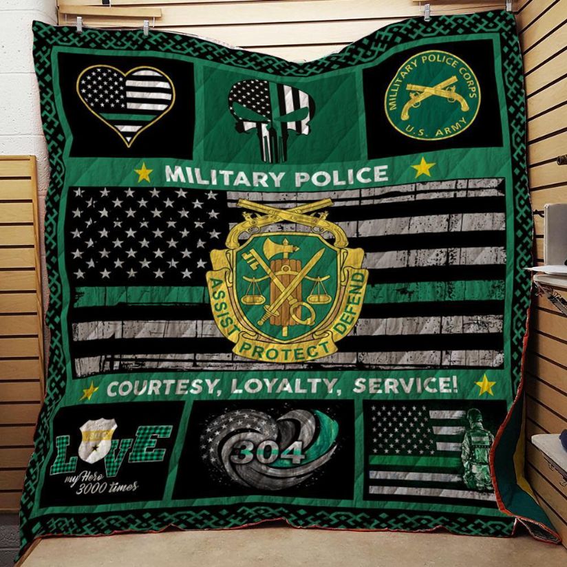 Military Police Courtesy Loyalty Service 3D Quilt