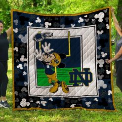 Mk Notre Dame Fighting Irish Quilt Blanket