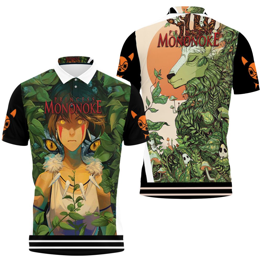 Mononoke San With Painted Face Wolf Girl Beautiful Princess Mononoke Fans Gift Polo Shirt All Over Print Shirt 3d T-shirt