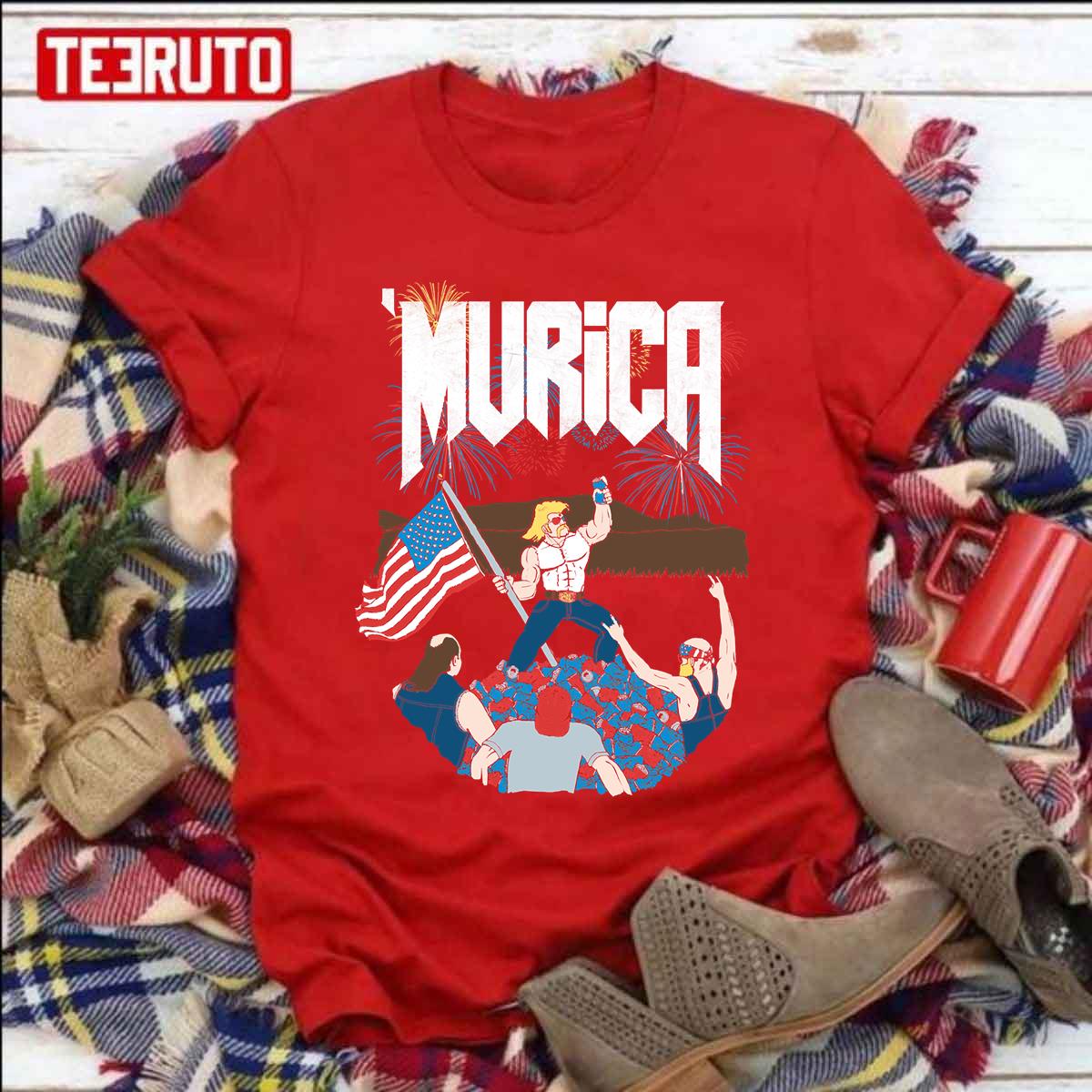 Murica Trump Funny America’s Independence Day 4th July Unisex T-Shirt