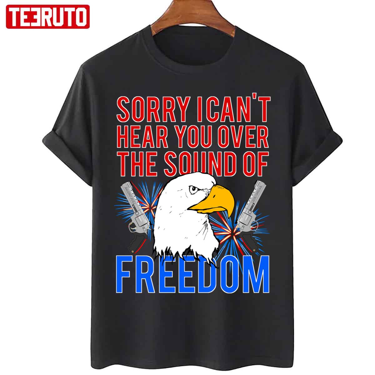 My Freedom America Guns Bald Eagles Fireworks Unisex T-Shirt
