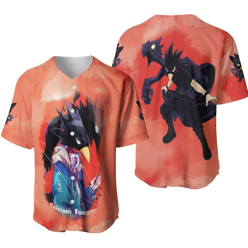 My Hero Academia Fumikage Tokoyami Crow Anime 1 Gift For Lover Baseball Jersey