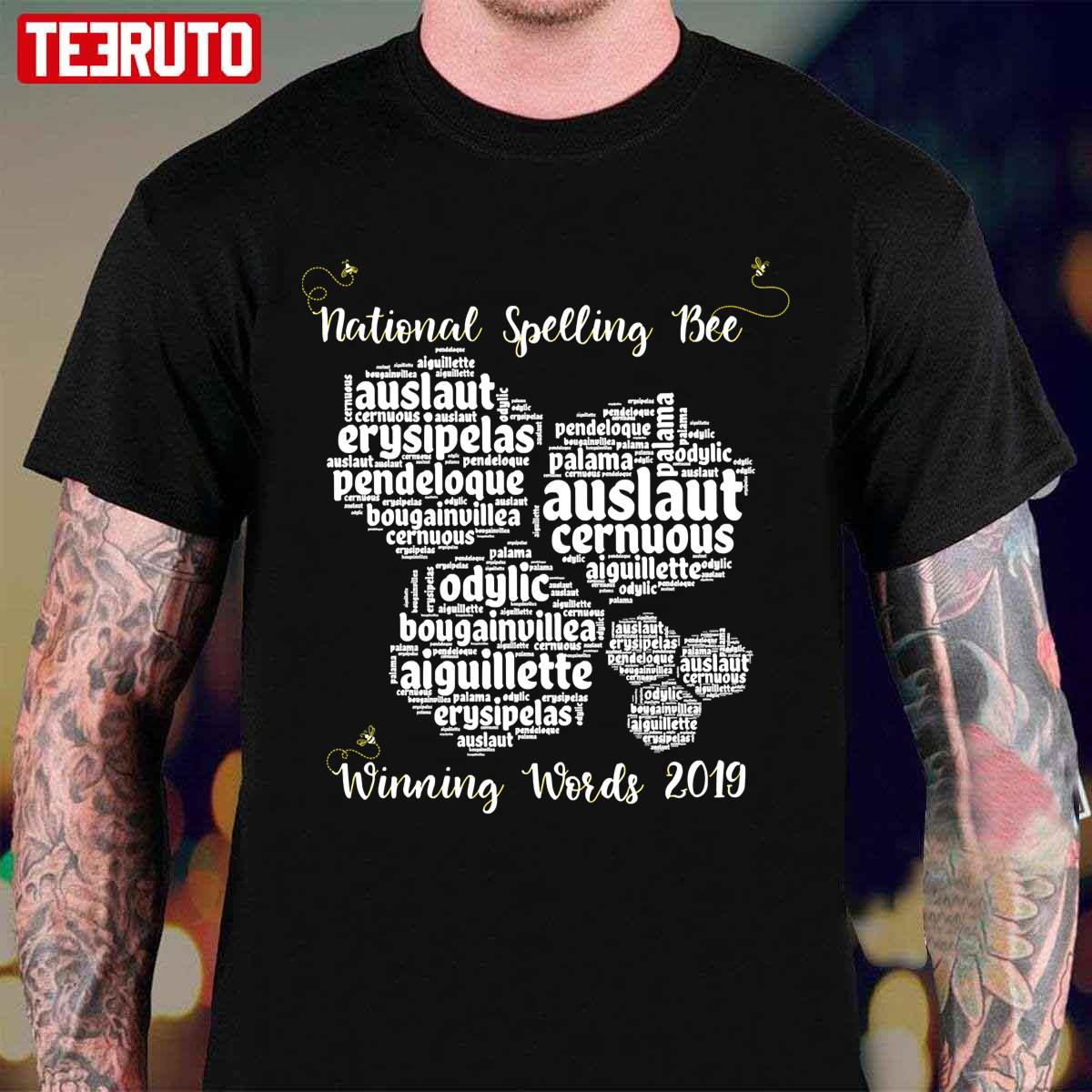 national-spelling-bee-winning-words-honeycomb-art-unisex-t-shirt-teeruto