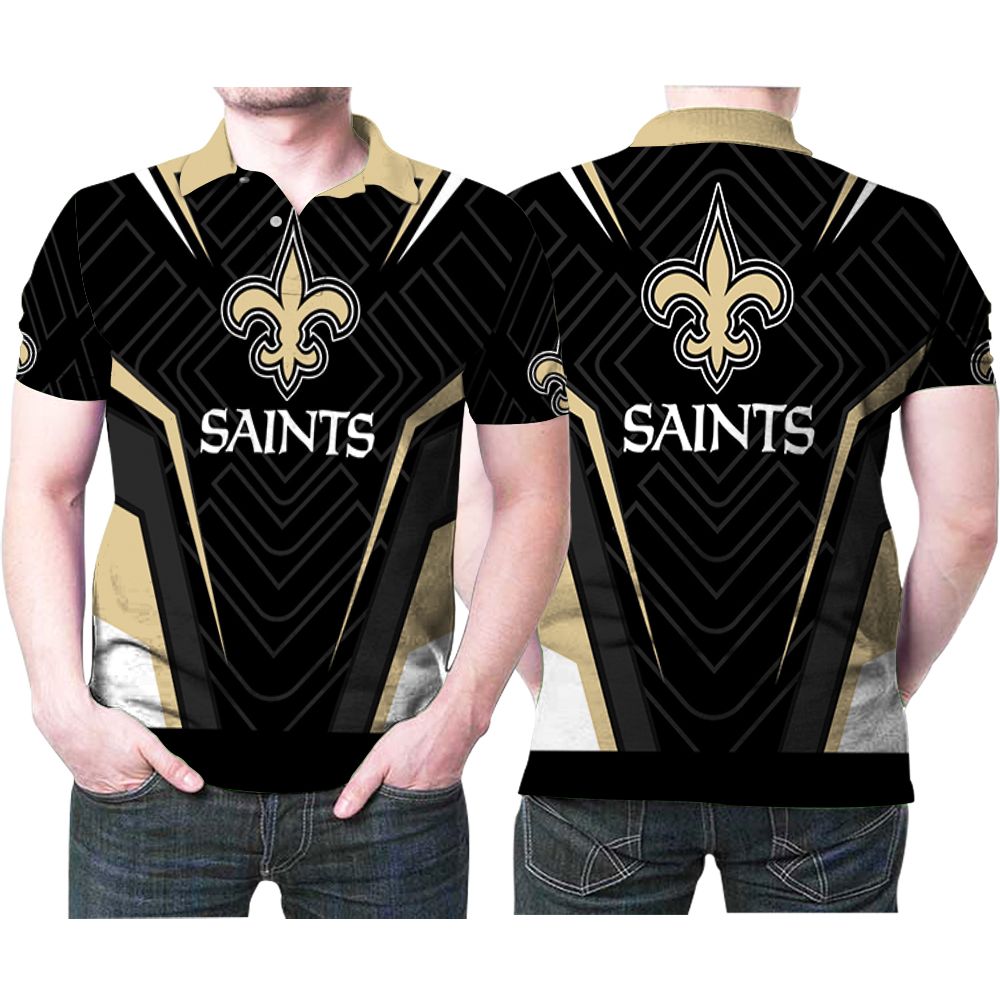 New Orleans Saints Logo All Over 3d Printed Gift For Saints Fan Polo Shirt All Over Print Shirt 3d T-shirt