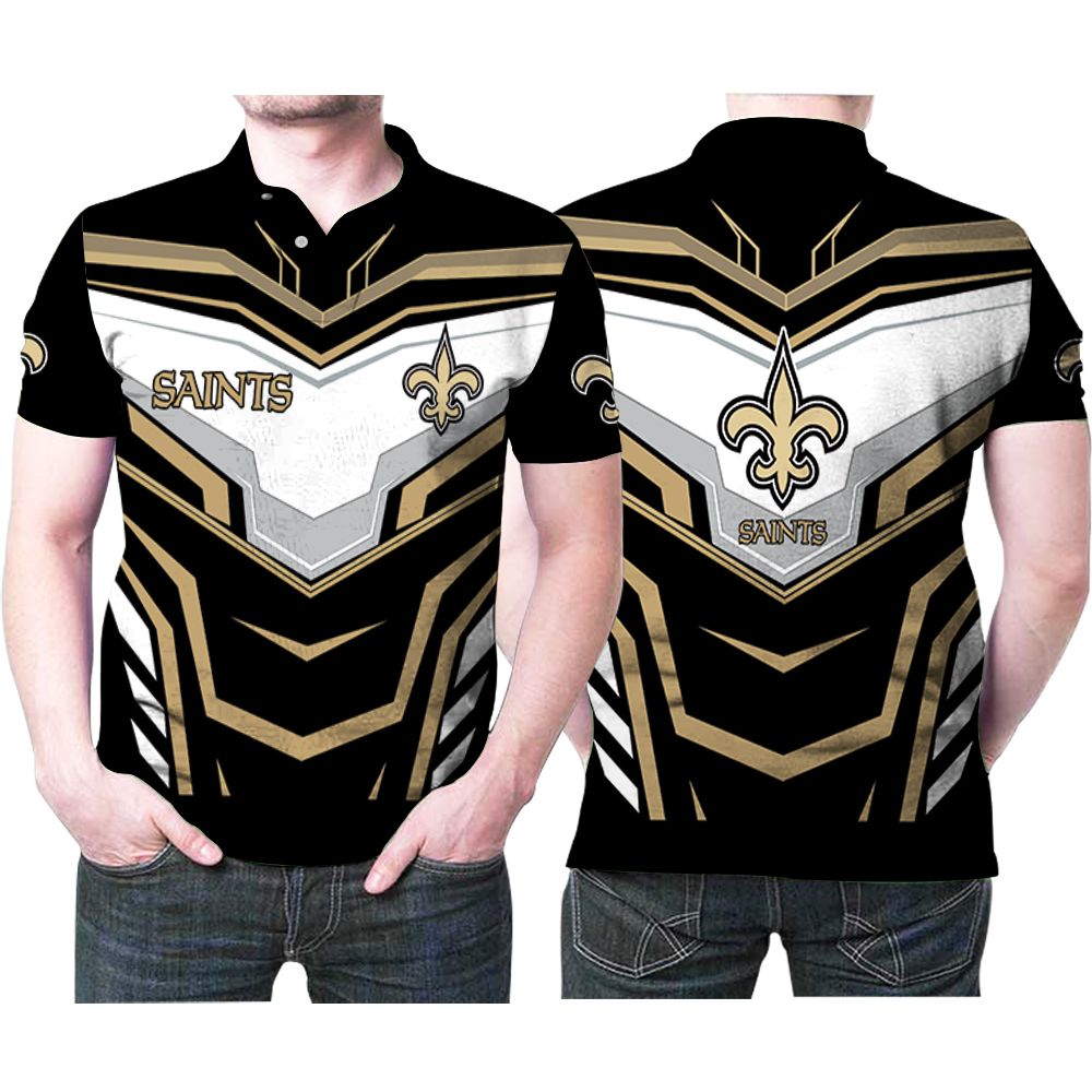 New Orleans Saints Nfl American Football Team Logo 3d Designed Allover Gift For Saints Fans Polo Shirt All Over Print Shirt 3d T-shirt