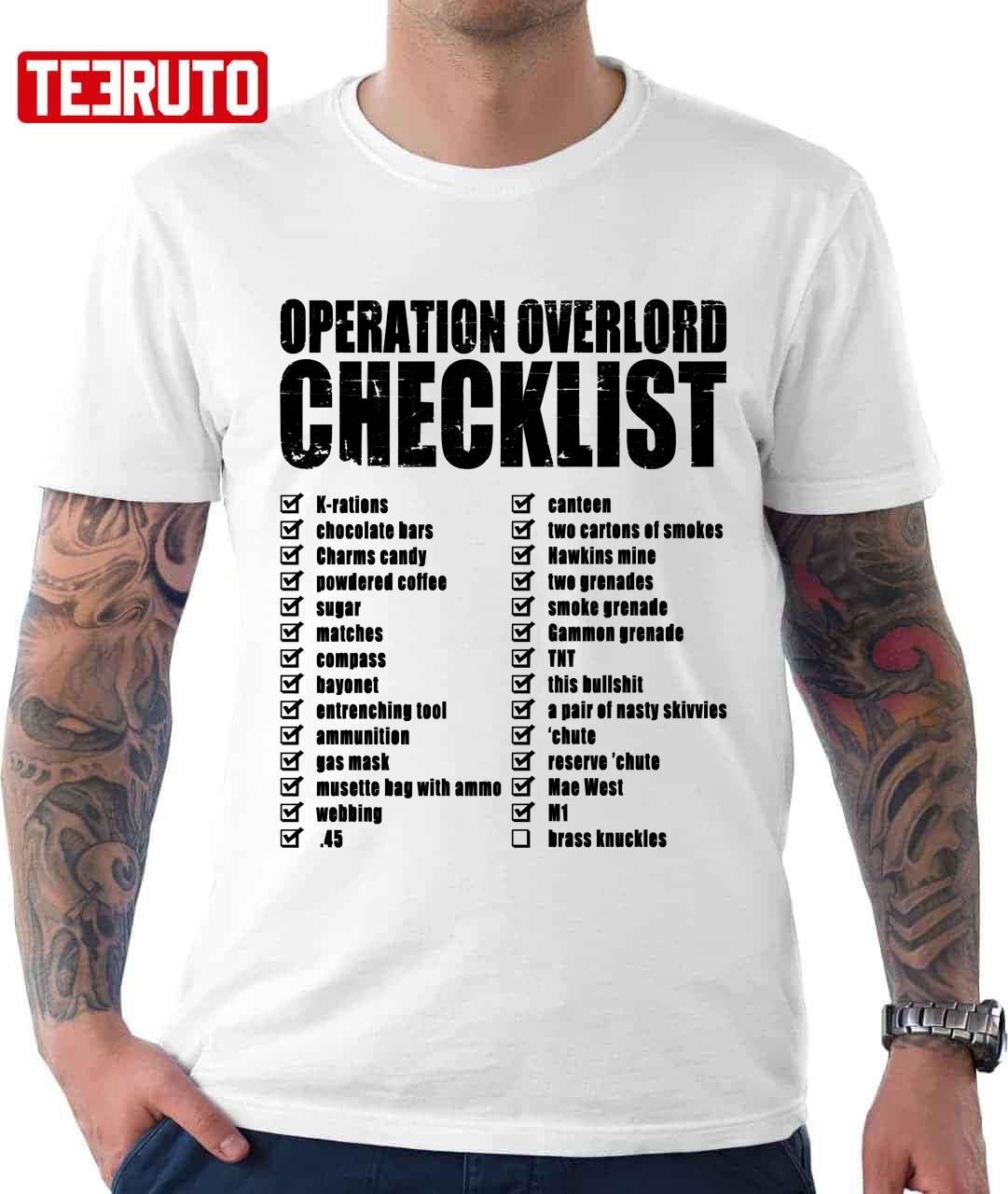 Operation Overlord Checklist Unisex T-Shirt
