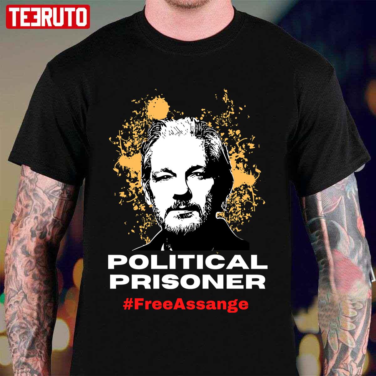 Political Prisoner Free Assange Unisex T-Shirt