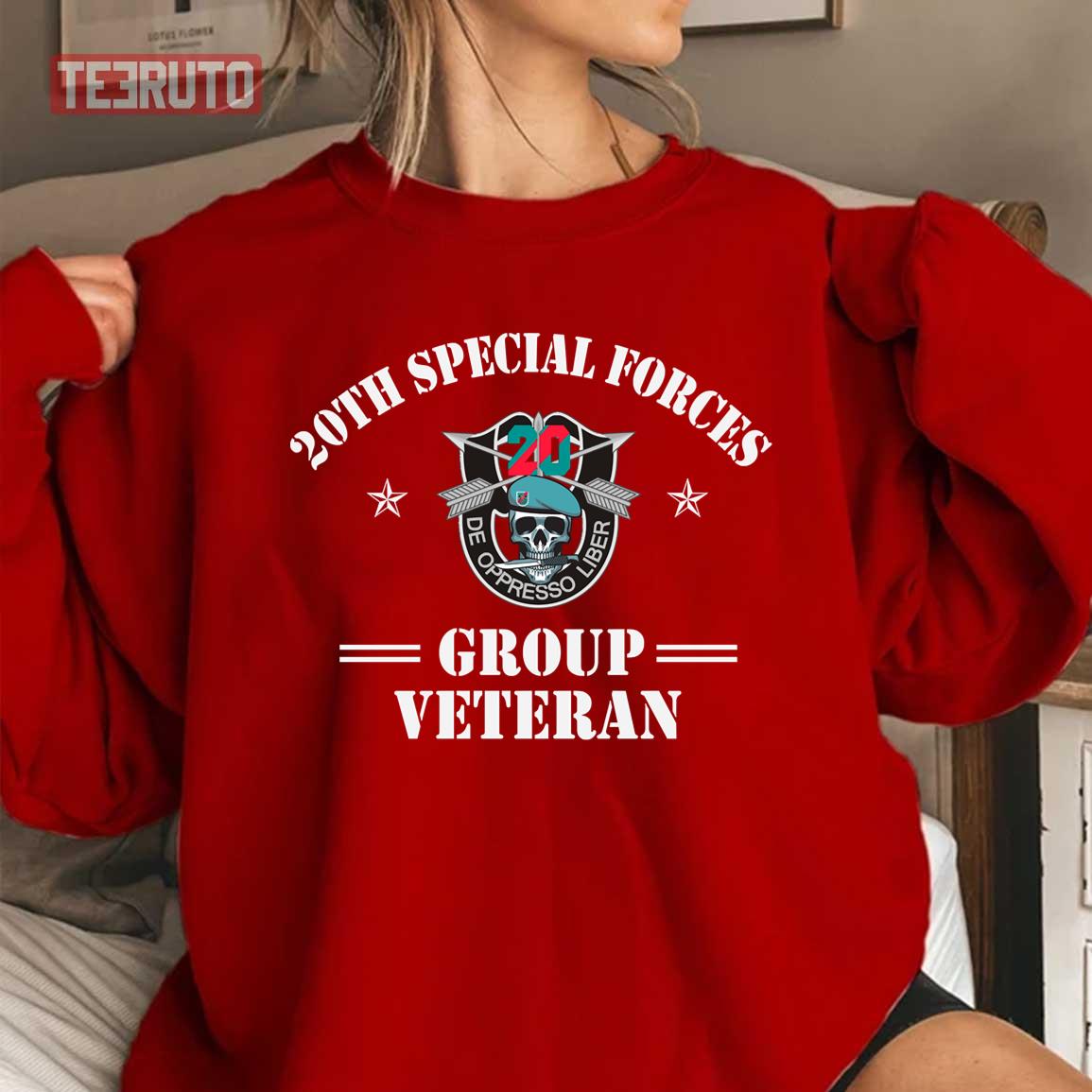 Proud Us Army 20th Special Forces Group Veteran Vintage Unisex T-Shirt