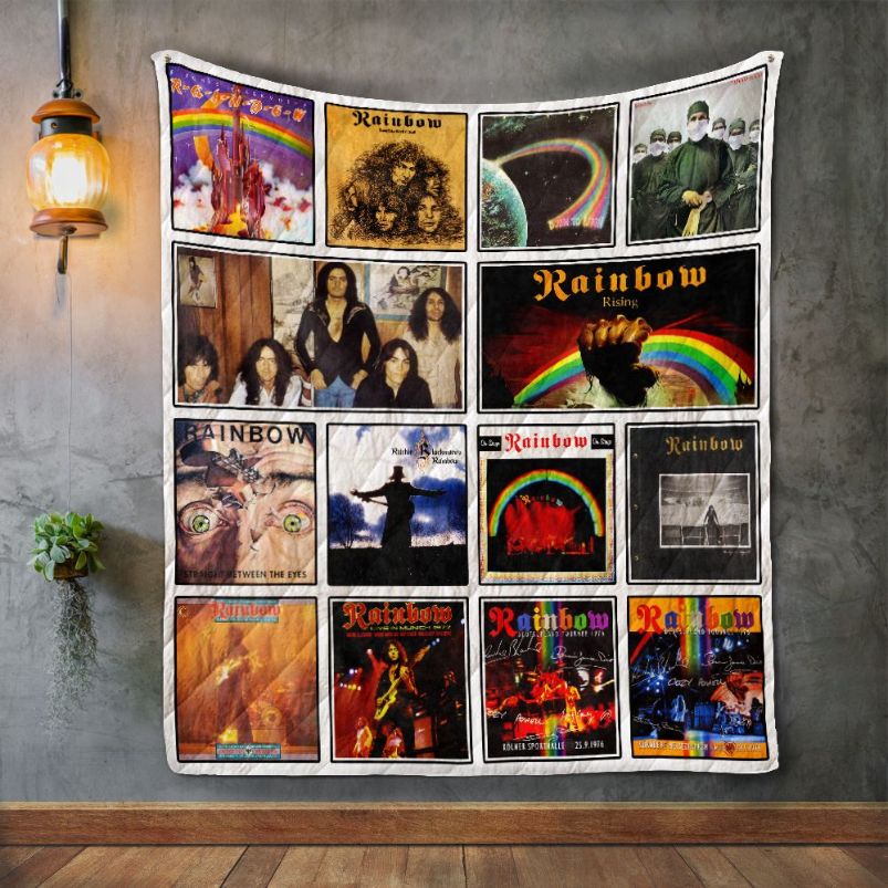 Rainbow Album Covers Quilt Blanket