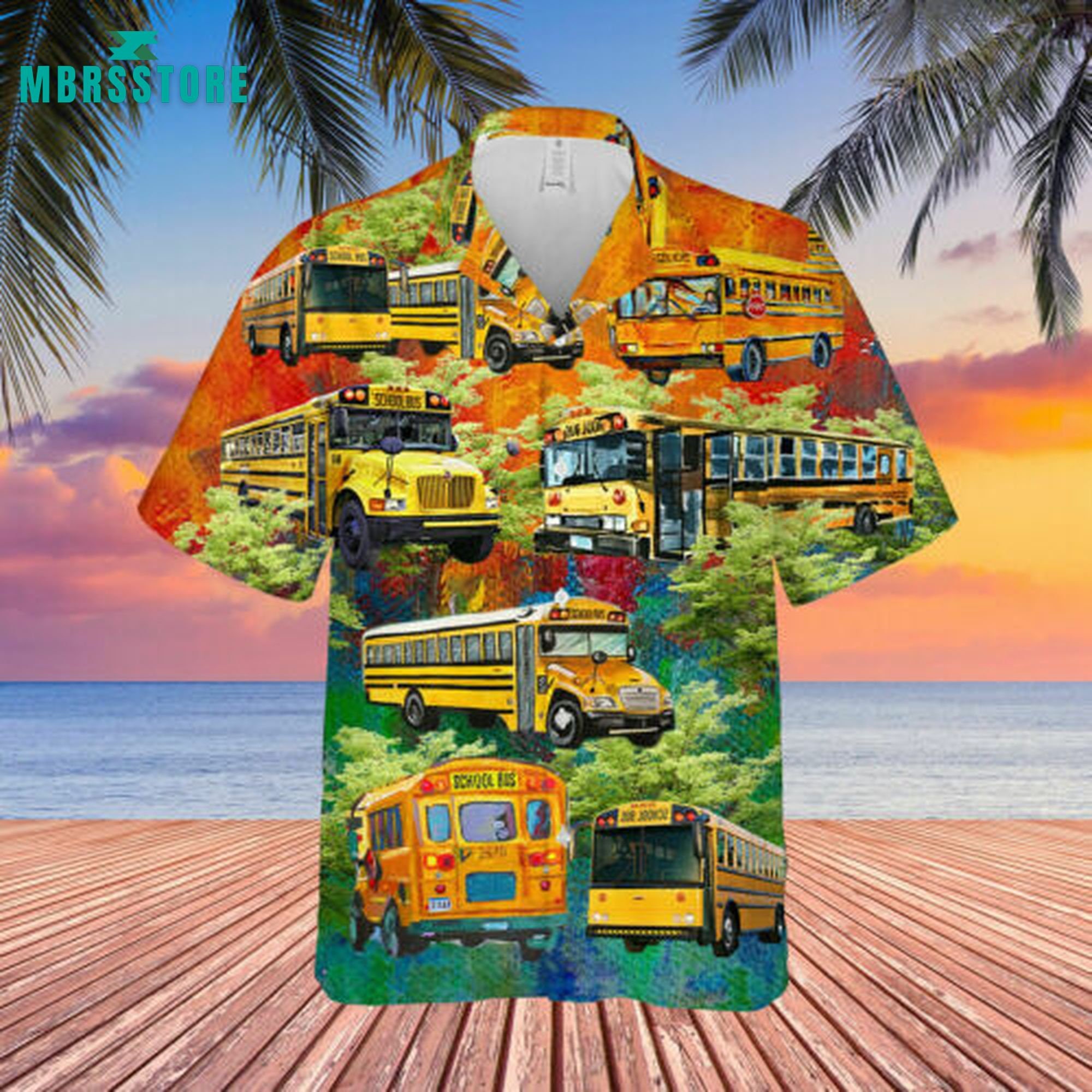 School Bus Driver Summer Hawaiian Shirt