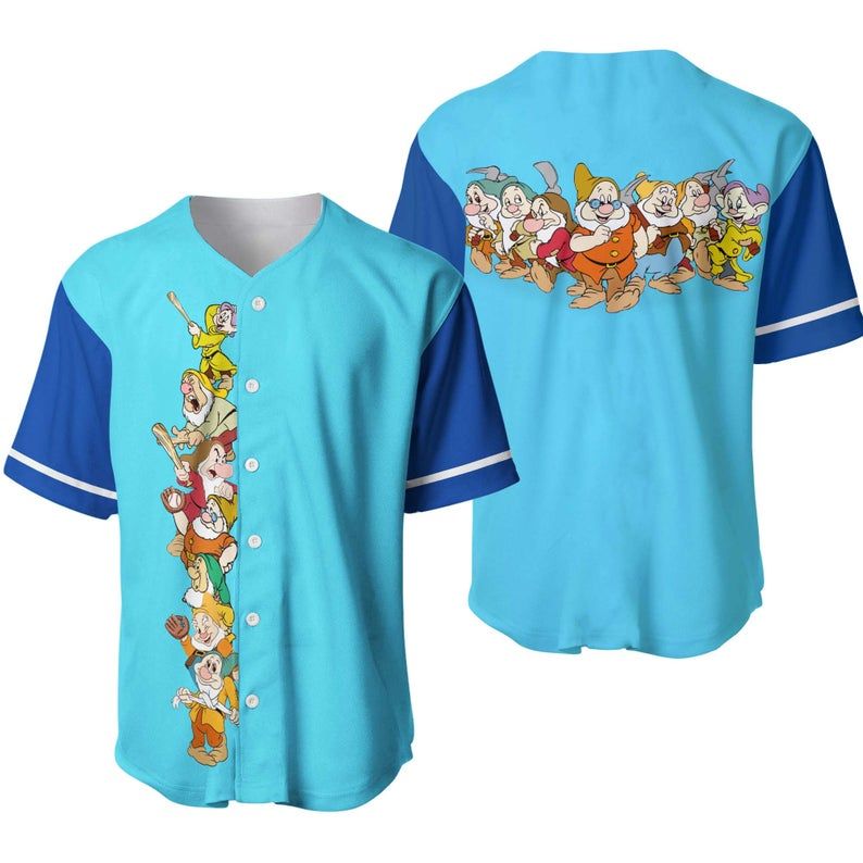 Snow White And Seven Dwarfs Baseball Jersey 222 Gift For Lover Jersey