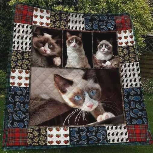 Snowshoe Cat Quilt Blanket Great Customized Gifts For Birthday Christmas Thanksgiving