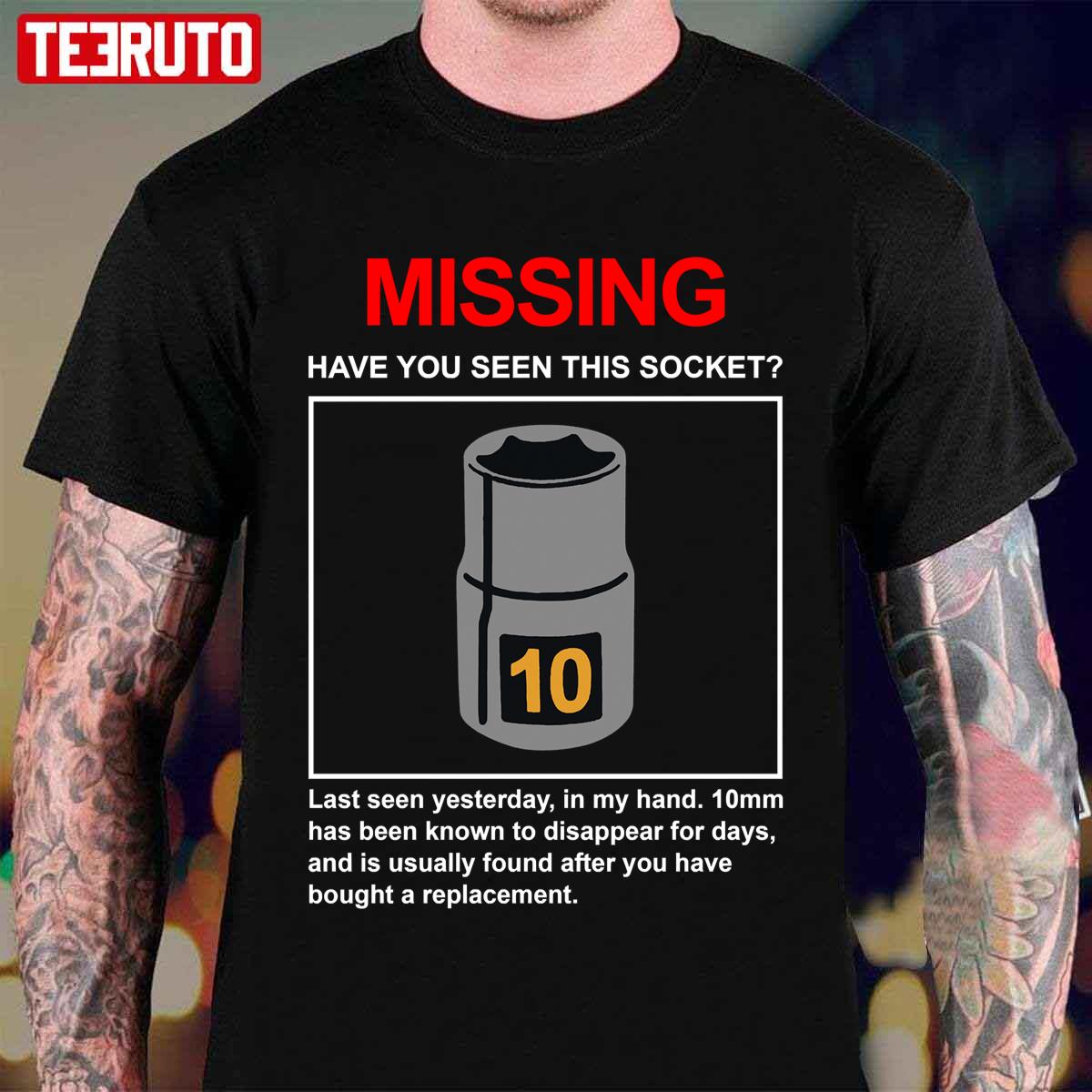 Socket Missing Have You Seen This Socket Unisex T-Shirt