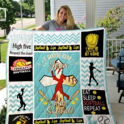 Softball I Will Be Waiting For You At Home Quilt Blanket Great Customized Gifts For Birthday Christmas Thanksgiving Perfect Gifts For Softball Lover