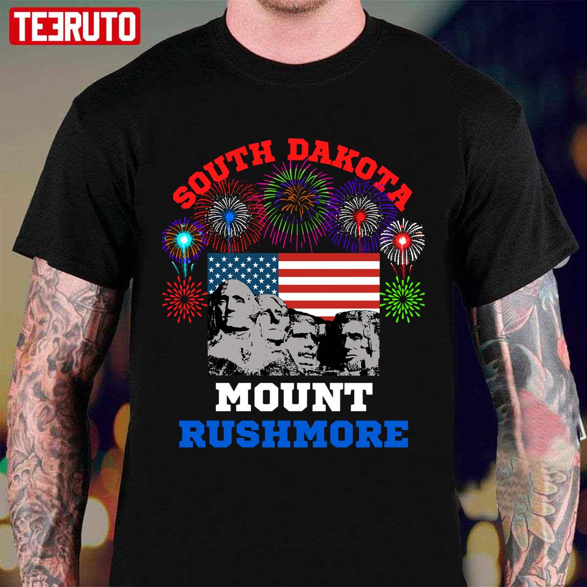 South Dakota Mount Rushmore 4th Of July Unisex T-Shirt