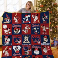 St. Louis Cardinals Mickey Dn Quilt Blanket