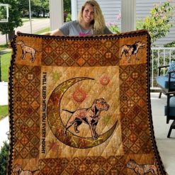 Staffordshire Bull Terrier Moon I Will Sleep With You Every Night Quilt Blanket Great Customized Blanket Gifts For Birthday Christmas Thanksgiving