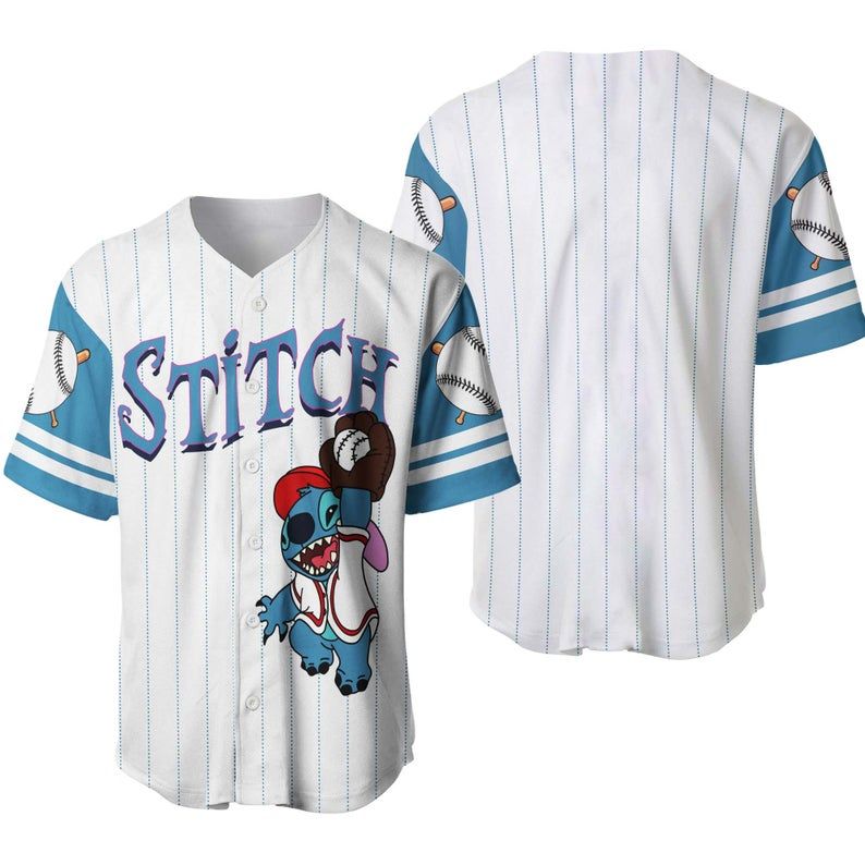 Stich And Lilo Disney Baseball Jersey 123 Gift For Lover Jersey