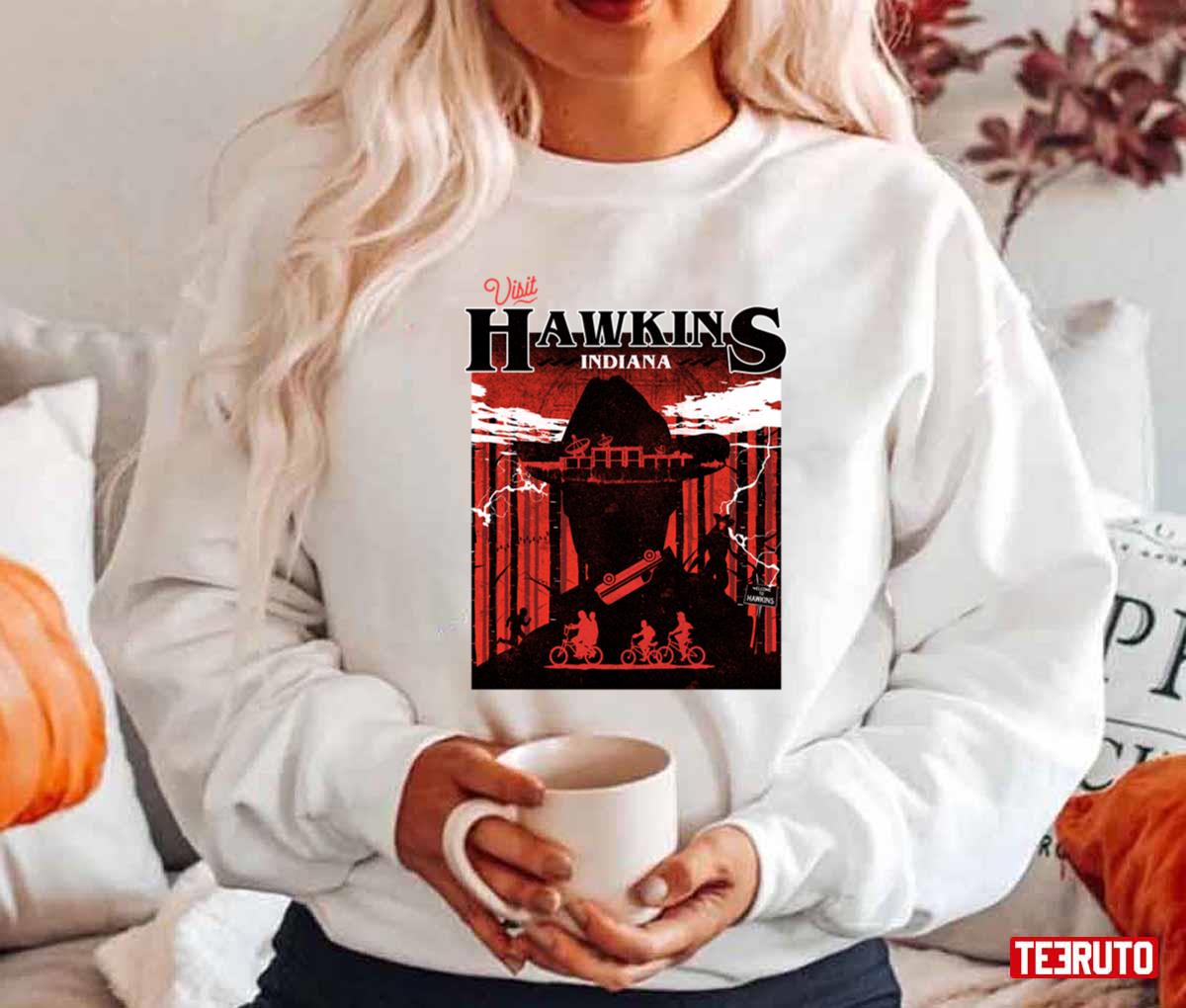 Strange Things Visit Hawkins Indiana Unisex Hoodie Teeruto