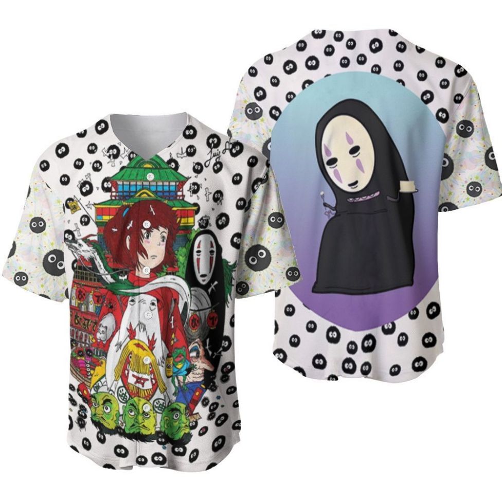 Studio Ghibli Spirited Away Chihiro Haku No Face For Anime Gift For Lover Baseball Jersey