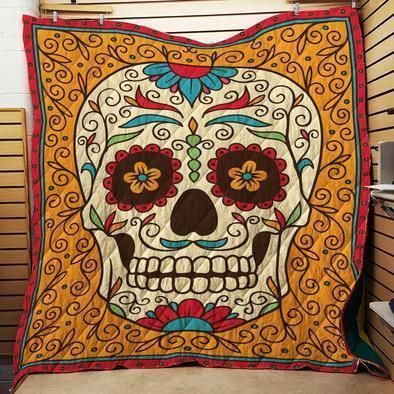 Sugar Skull Ver 2 Quilt Blanket - Teeruto