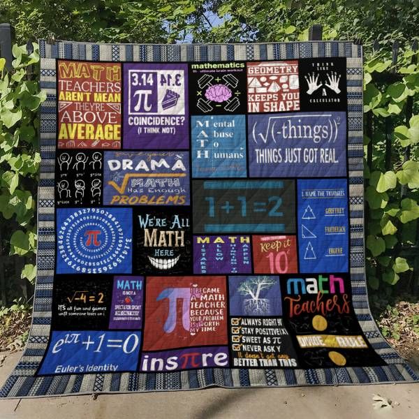 Teacher Geometry Keeps You In Shape Quilt Blanket Great Customized Blanket Gifts For Birthday Christmas Thanksgiving