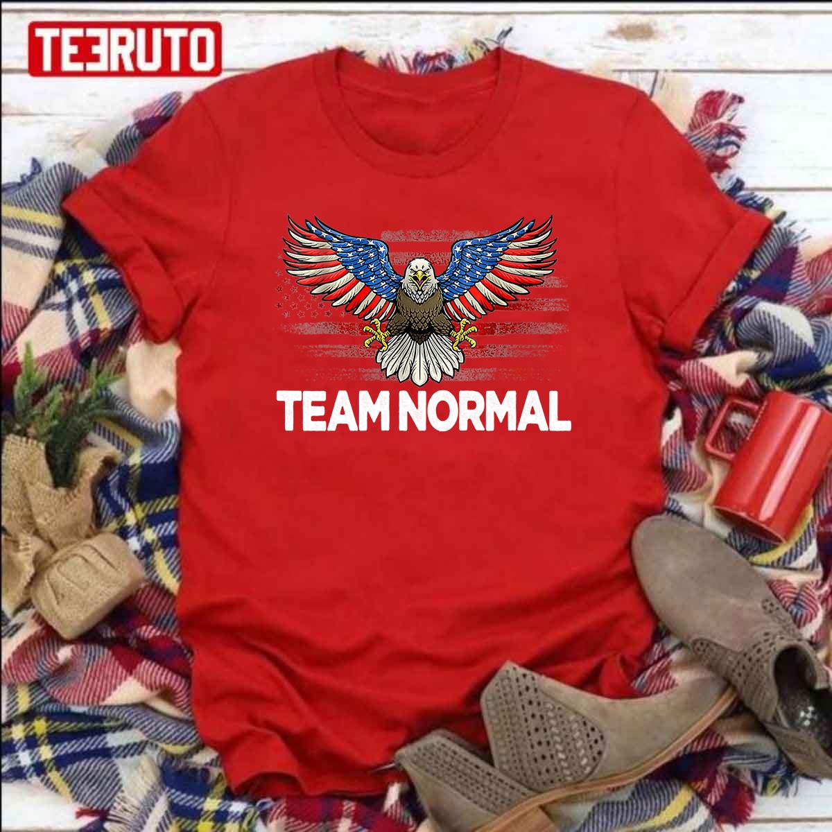 Team Normal Eagle America Flag Unisex T-Shirt