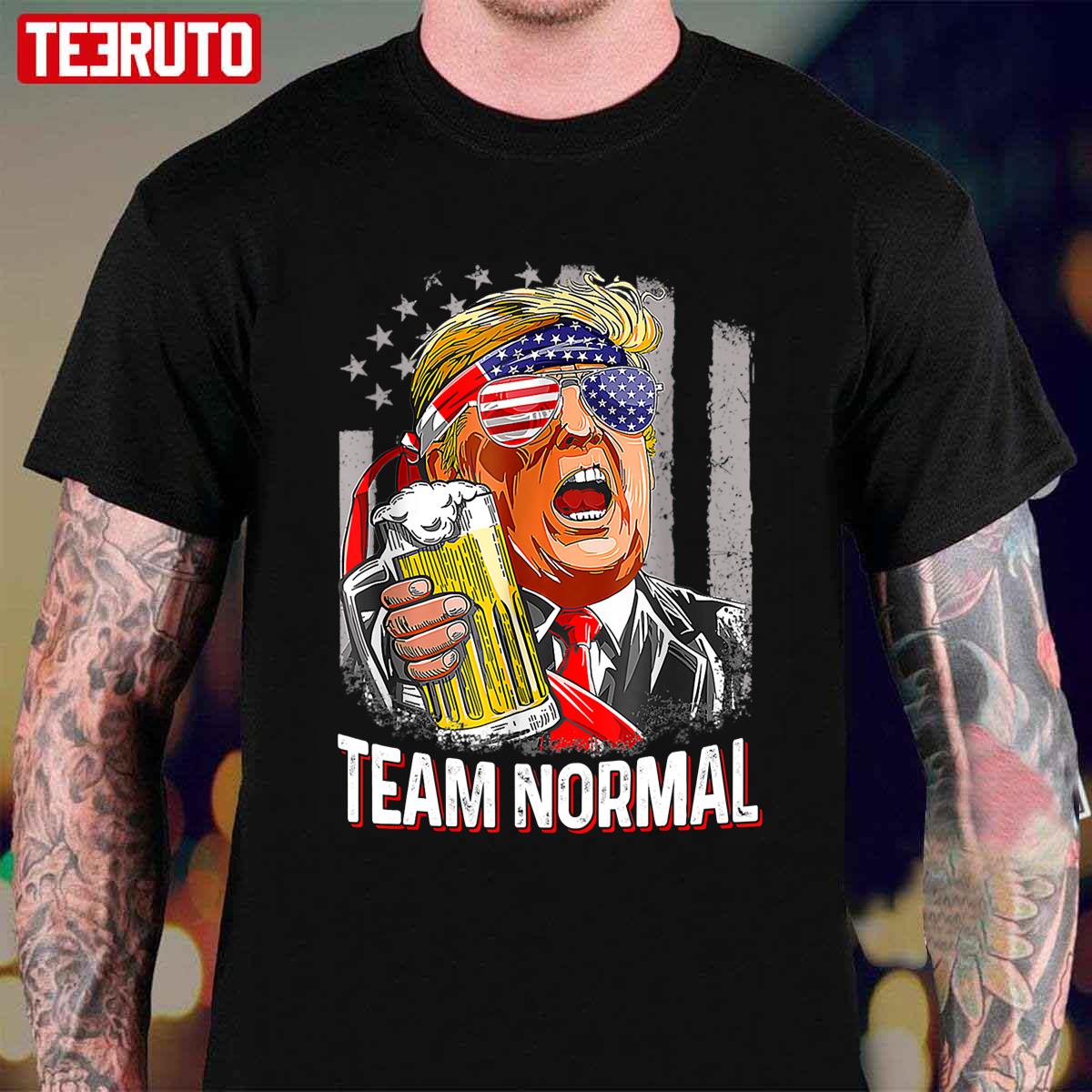 Team Normal Us Flag Funny Trump Art Unisex T-Shirt