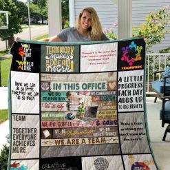 Teamwork In This Office We Are A Team Quilt Blanket Great Customized Blanket Gifts For Birthday Christmas Thanksgiving
